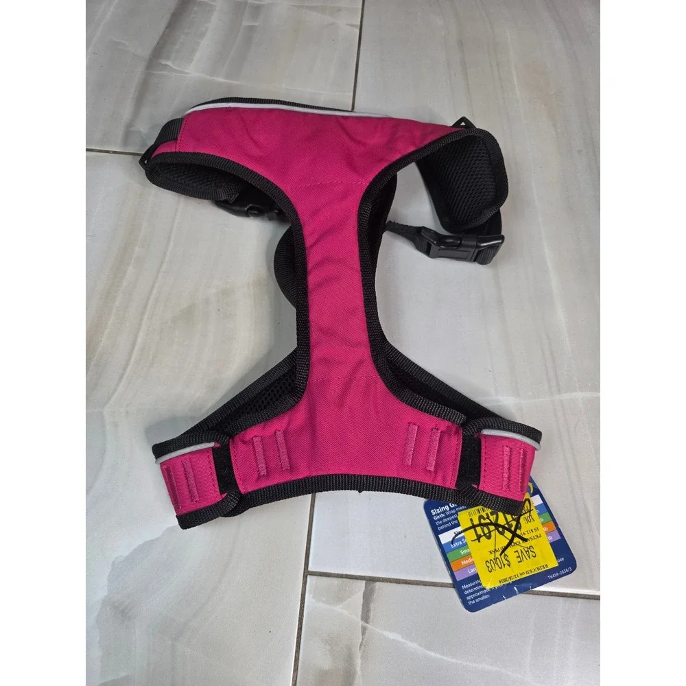 PetSafe EasySport Dog Harness Pink Medium Padded Reflective Mesh Handle S4‎